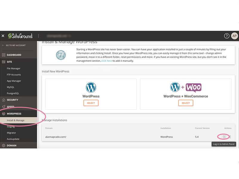 Aprenda como acessar o painel do seu blog WordPress usando a hospedagem da Siteground nesse post!